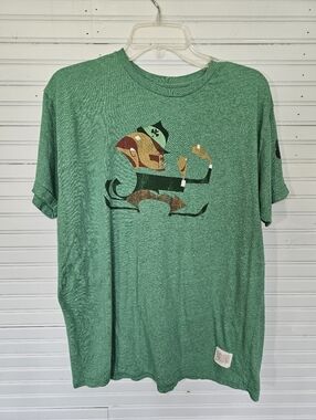 The Original Retro Brand Notre Dame Fighting Irish Green T Shirt Men Size Large